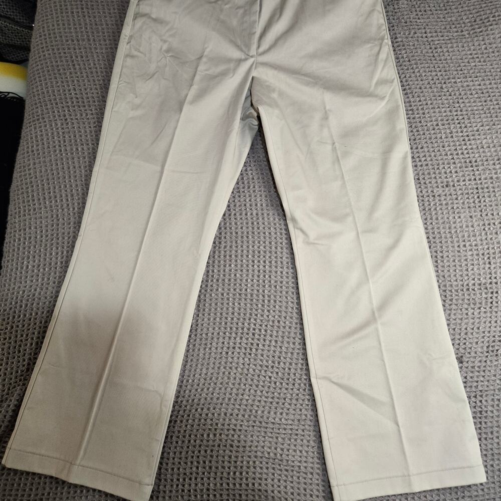 NWT Lands' End Women's Cream Wide Leg Pants size 10 #180